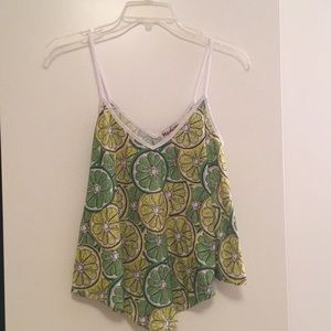 Topshop lemon and lime printed tank top